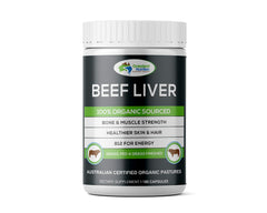 Grassland Nutrition Grass-Fed Beef Liver bottle with capsules for energy support