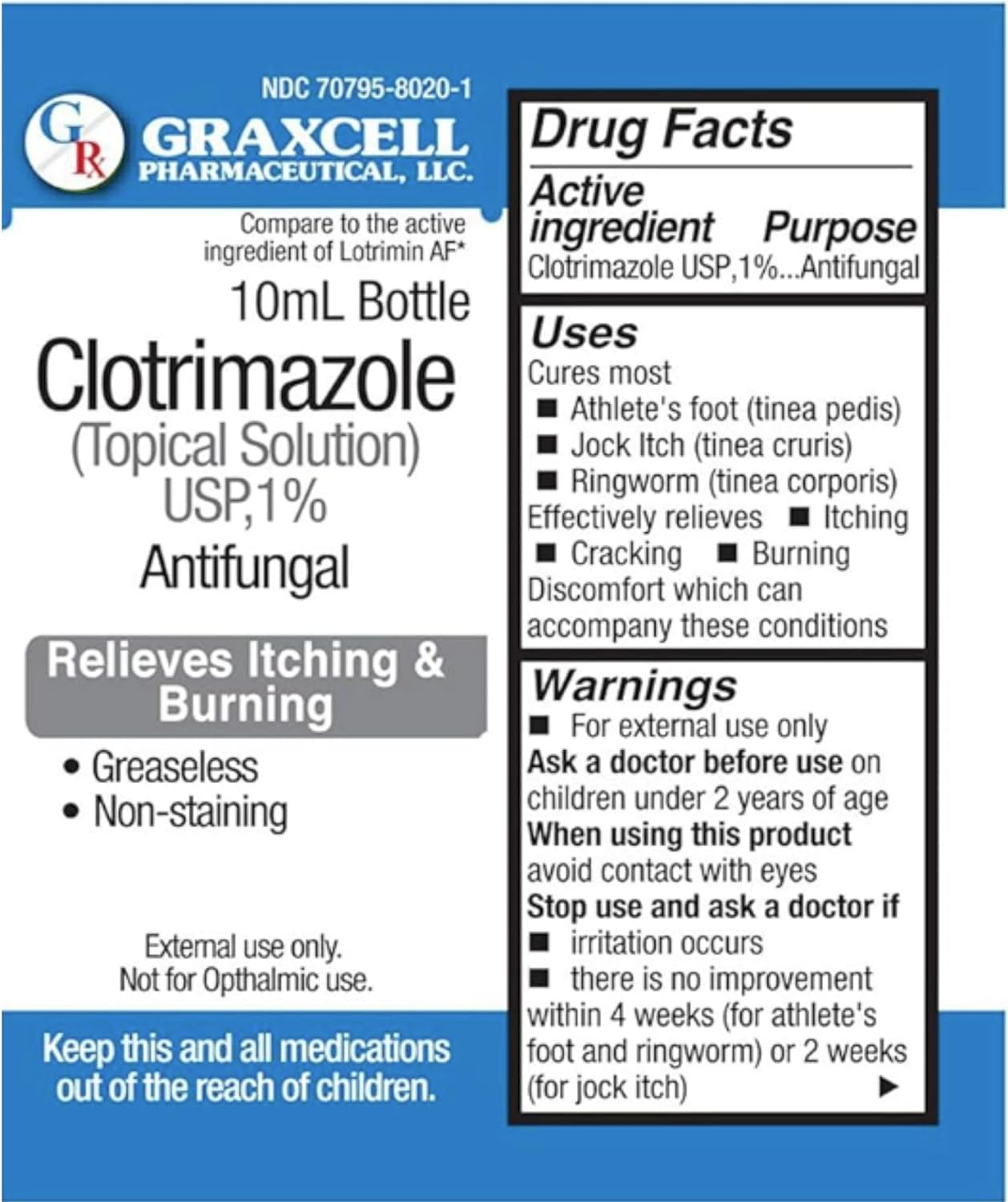 Graxcell topical application being rubbed onto affected skin.