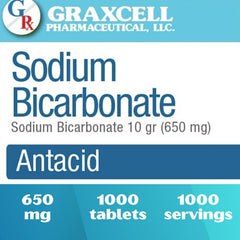 Graxcell 650mg tablets on kitchen scale, fast-acting relief for post-meal discomfort.