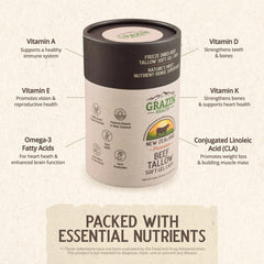 GRAZIN HEALTH capsules in hand, ready to take with meals.