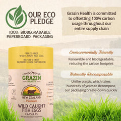 Grazin Health heart health imagery with omega-3 content
