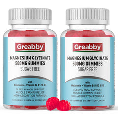 Greabby magnesium glycinate gummies bottle for sleep support