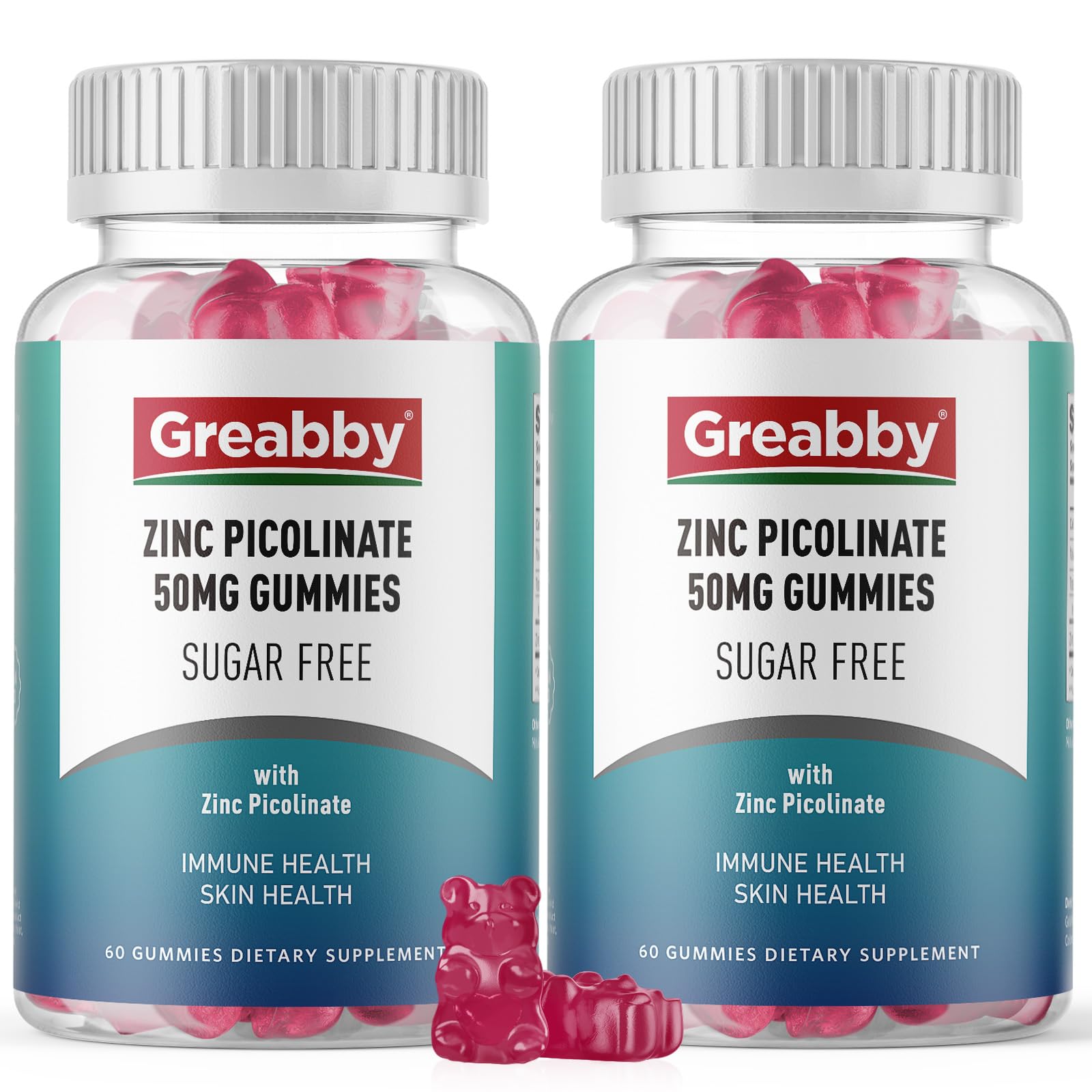Greabby Zinc Gummies with strawberry flavor for a tasty daily zinc boost