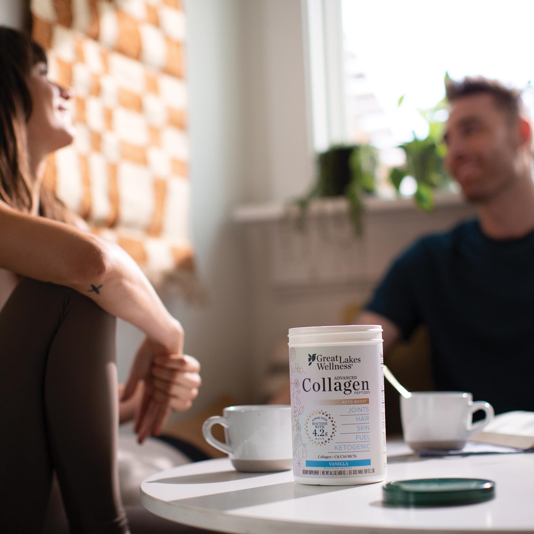 Great Lakes Wellness Keto Boost scoop shows measured serving for easy dosing