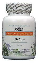 Great Nature Classics Bi Yan Pian 90 caplets bottle close-up for seasonal comfort support