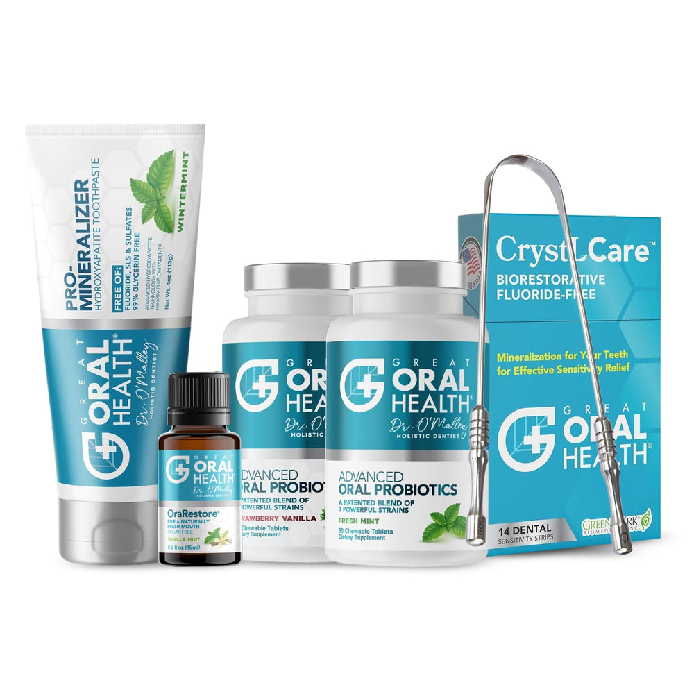 Great Oral Health dental care kit front view for daily hygiene and prevention.