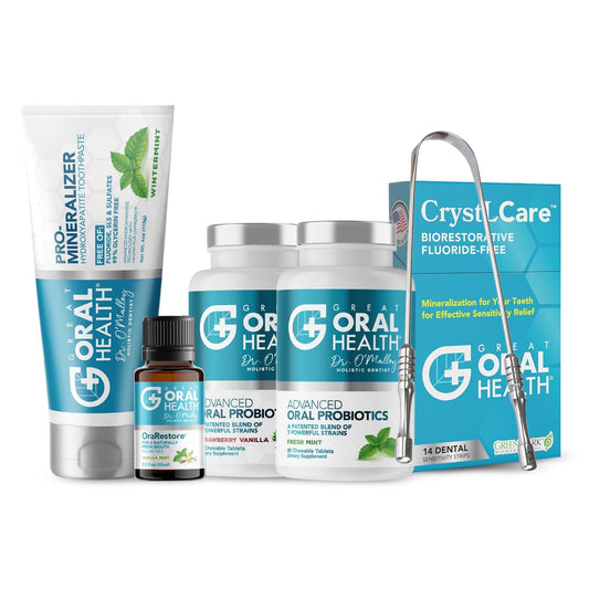 Great Oral Health dental care kit front view for daily hygiene and prevention.