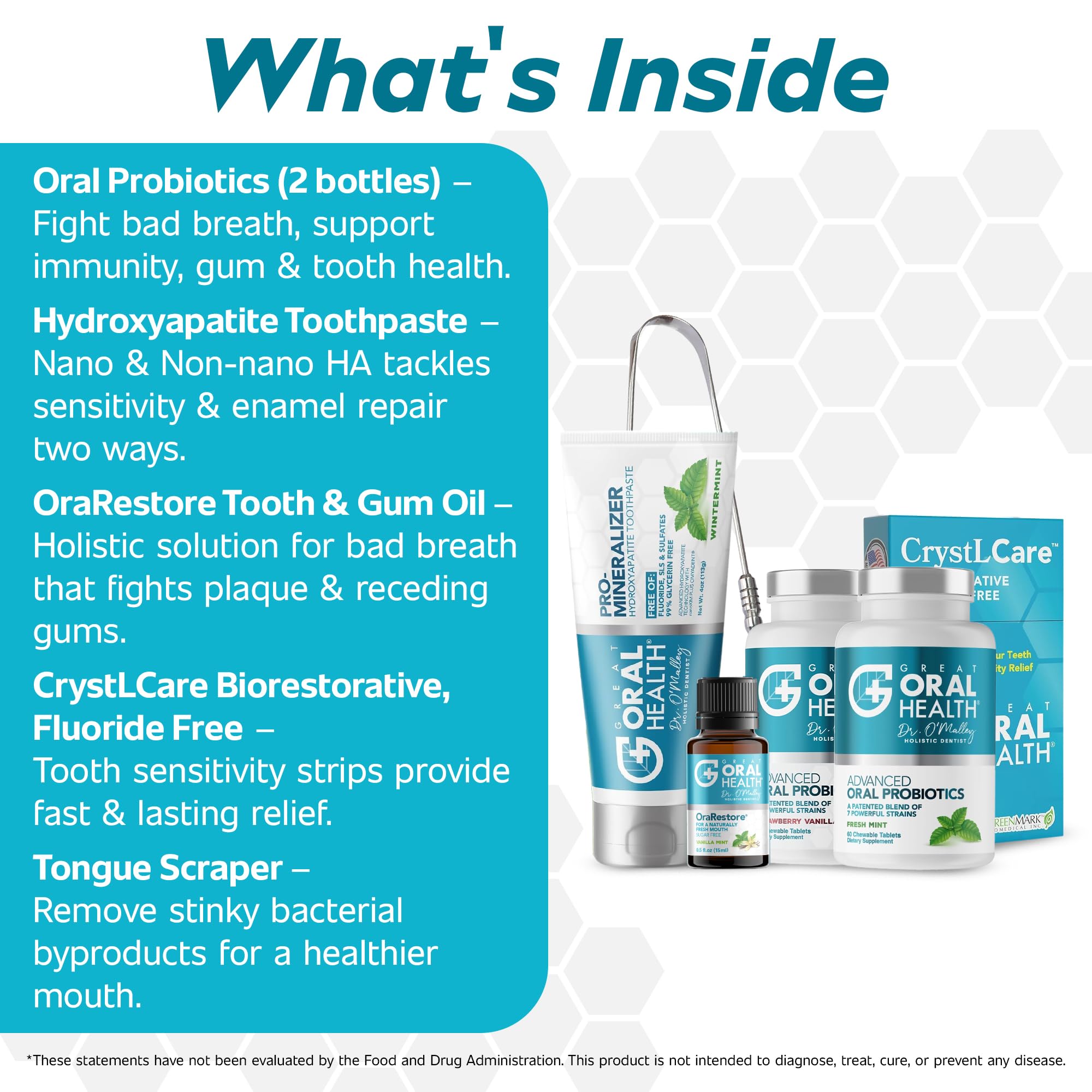 Great Oral Health nano hydroxyapatite toothpaste tube for enamel remineralization.