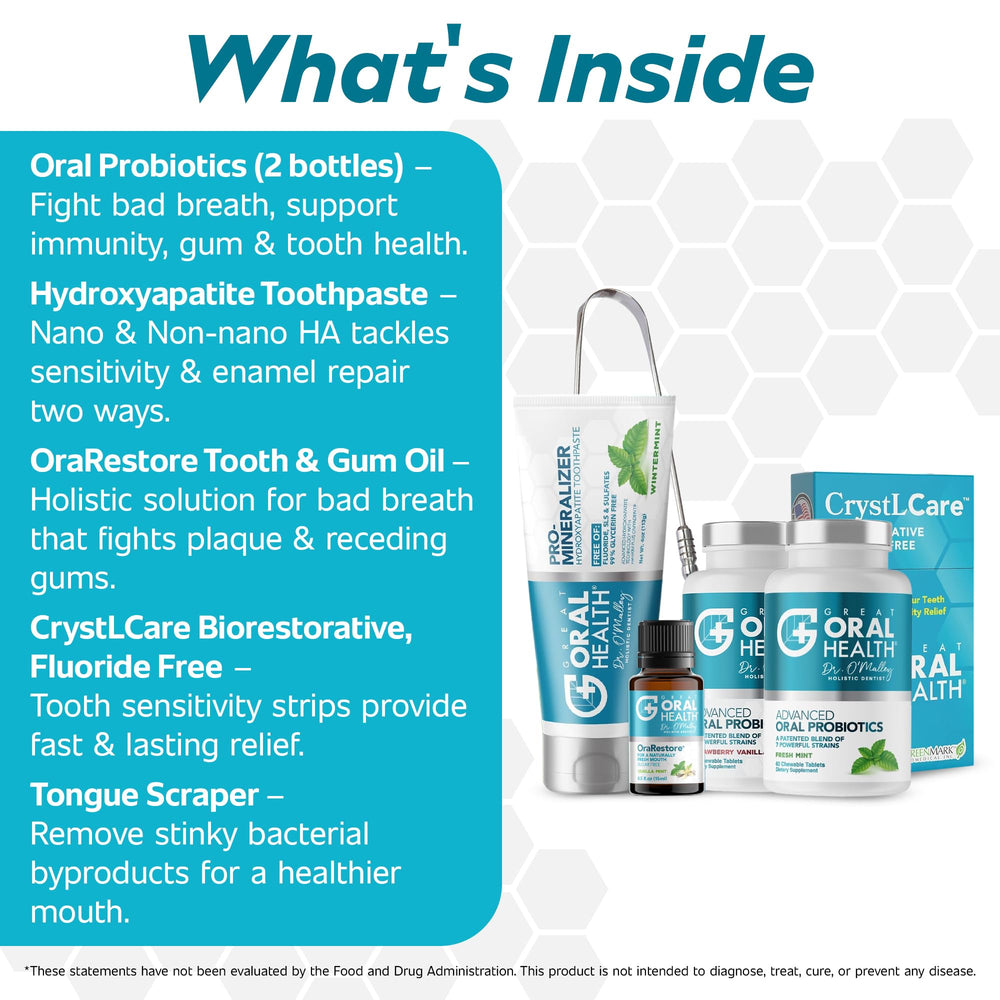 Great Oral Health nano hydroxyapatite toothpaste tube for enamel remineralization.