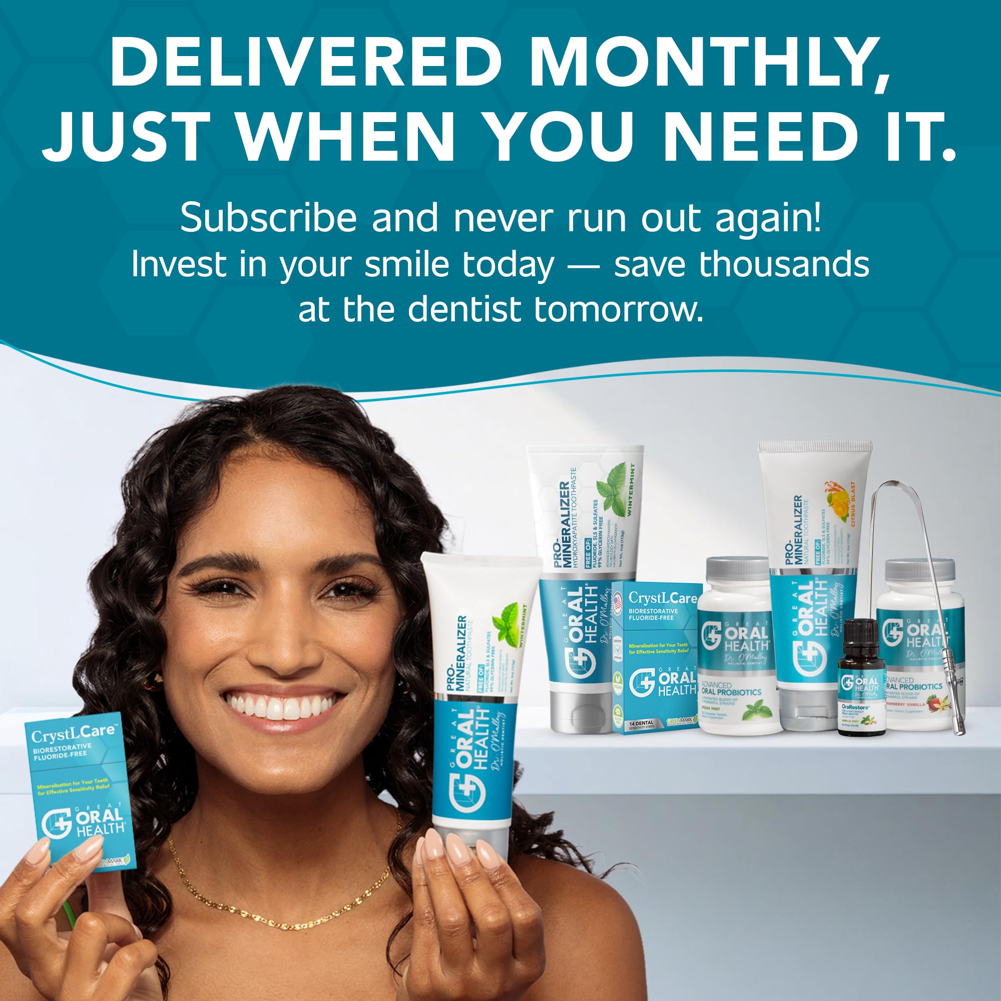 Great Oral Health natural breath freshener oil bottle for on the go use.
