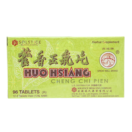 Great Wall Huo Hsiang Cheng Chi Pien box featuring Solstice branding.