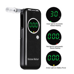 Greatmay ketone meter battery compartment showing AA power for portability
