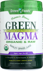 Green Foods Green Magma USA OG2 bottle front; convenient daily greens for balanced nutrition.