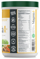 Glass of Green Foods Magma Plus shake ready to enjoy for on-go nutrition.