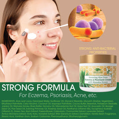 Green Leaf Naturals eczema cream pump bottle ideal for quick, mess-free daily moisturizing.