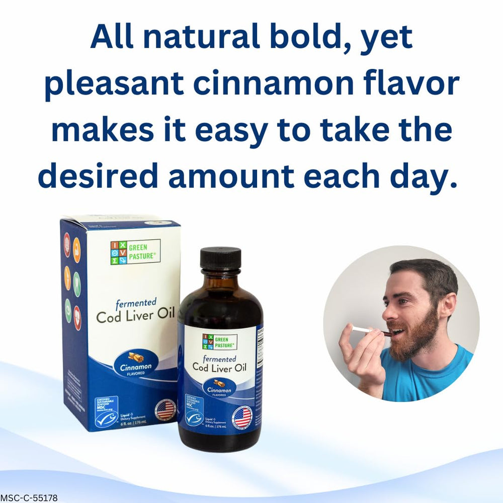 Green Pasture cinnamon liquid stored in refrigerator after opening