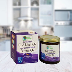 Green Pasture fermented cod liver oil capsules offer on-the-go option.