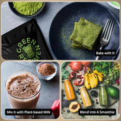 Green Regimen Elite shake glass pouring, ready-to-make vegan meal replacement.