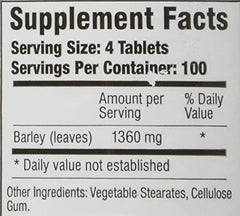 Green Supreme Barley Power bottle on kitchen counter for daily routine