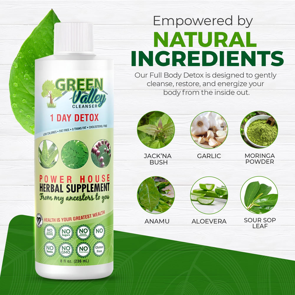 Green Valley Cleanser bottle pour demonstrates convenient daily use.