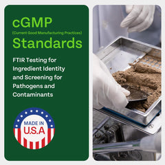 Green Valley Naturals assay-tested seal close-up for potency