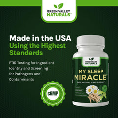 GREEN VALLEY NATURALS My Sleep Miracle packaging box emphasizes clean vegan ethics
