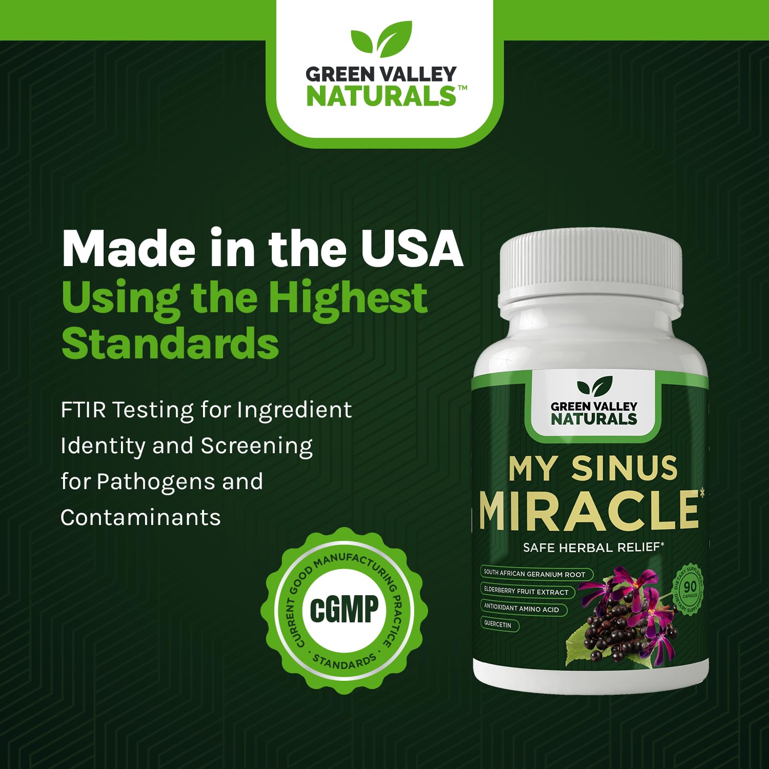 A person selects Green Valley Naturals My Sinus Miracle for daily respiratory support.