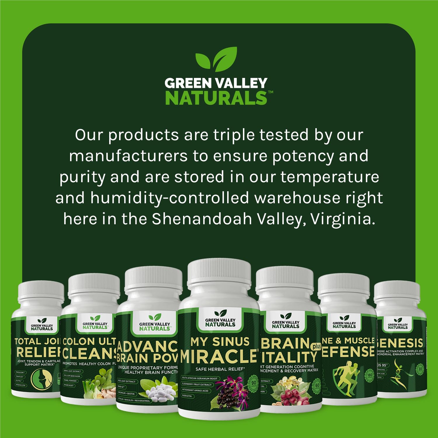 Seasonal relief scene with Green Valley Naturals My Sinus Miracle bottle on display.