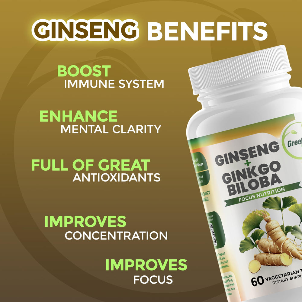 GreeNatr ginseng moringa capsules suggest energy and concentration support.