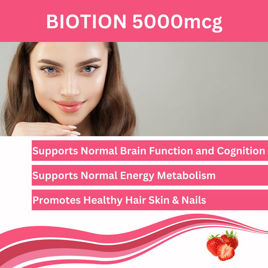 Greenfield Nutritions biotin gummies strawberry flavor for tasty daily beauty.