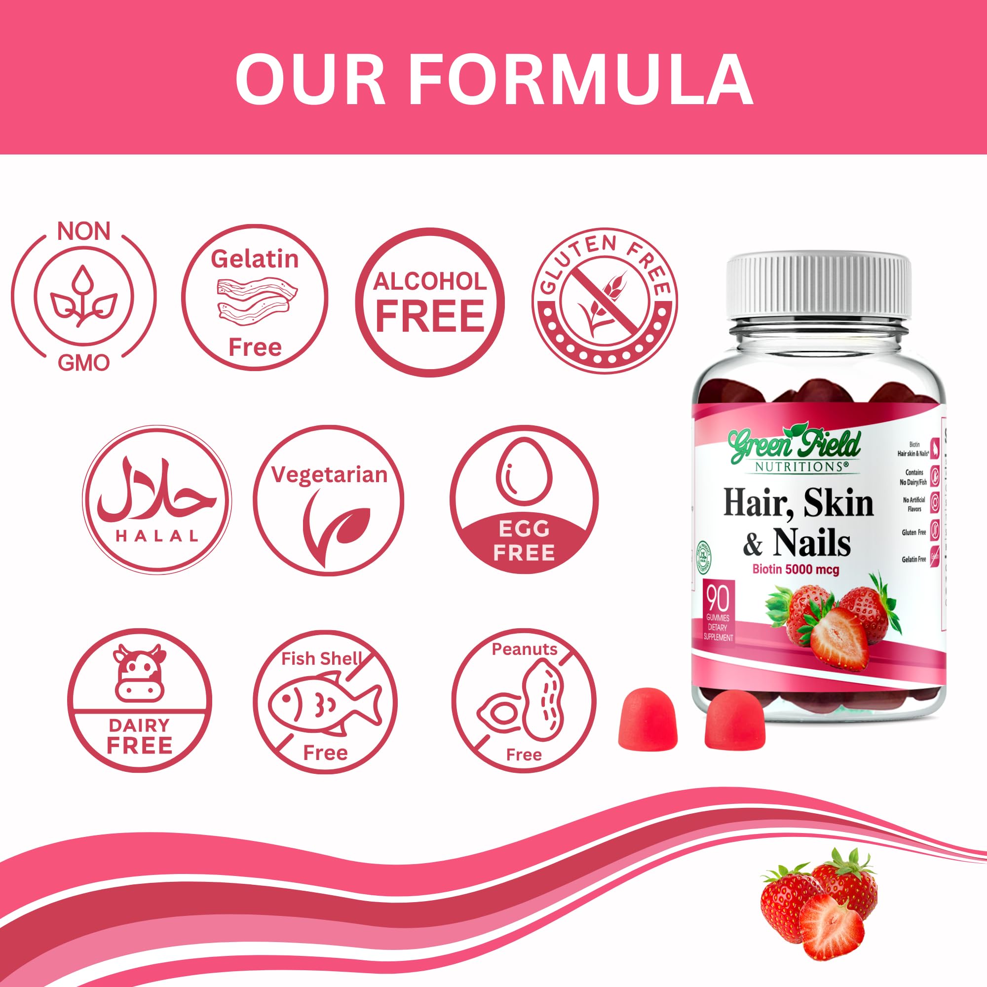 Greenfield Nutritions easy-to-swallow gummies designed for daily use.