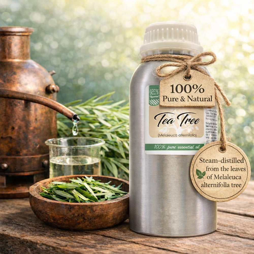 Crisp herbaceous aroma of GreenHealth Tea Tree Oil fills the room