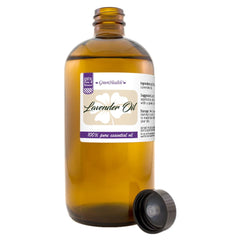 GreenHealth lavender essential oil bottle close-up for premium aromatherapy use