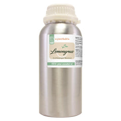GreenHealth Lemongrass essential oil bottle pour demonstrates easy diffusion and aroma.