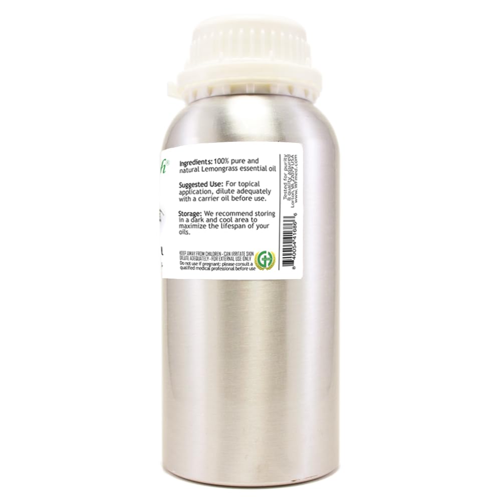 GreenHealth Lemongrass essential oil packaging showcasing UV protection for freshness.