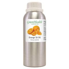 GreenHealth Orange 5X essential oil pour spout closeup for precise pouring
