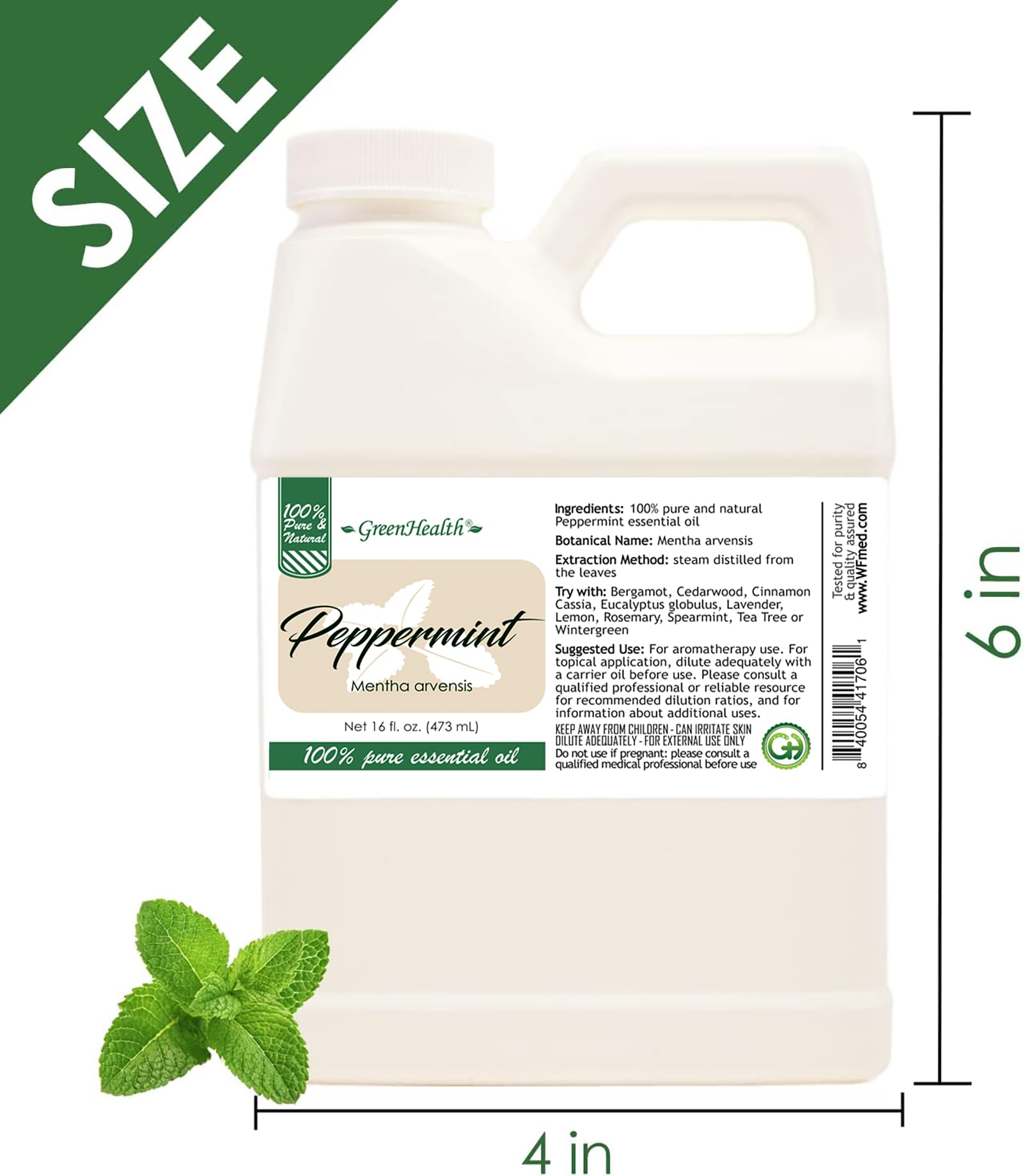 GreenHealth Peppermint Oil used in candle making for a crisp peppermint scent