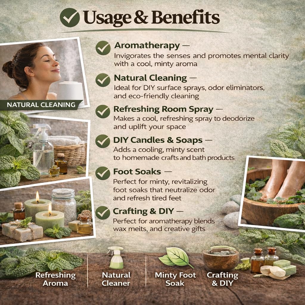 Pouring GreenHealth Peppermint Oil to blend with other fragrances