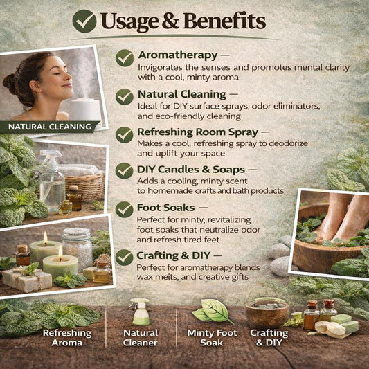 Pouring GreenHealth Peppermint Oil to blend with other fragrances