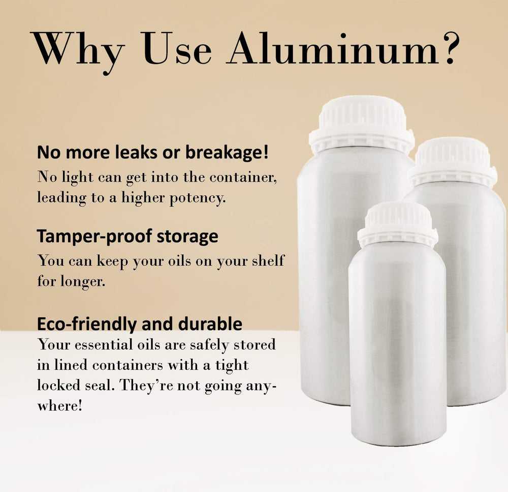 Aluminum bottle preserves freshness and protects from light