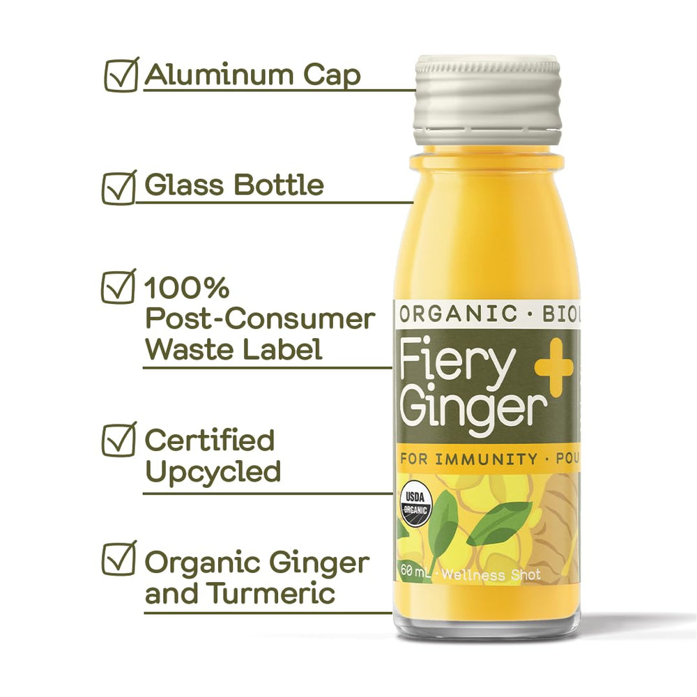 Greenhouse Juice Co. Fiery Ginger Shot pouring into glass for quick flavor