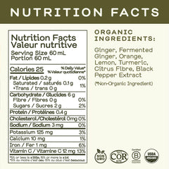 Greenhouse Juice Co Fiery Ginger Wellness Shot Box flavor delivers heat with citrus notes.