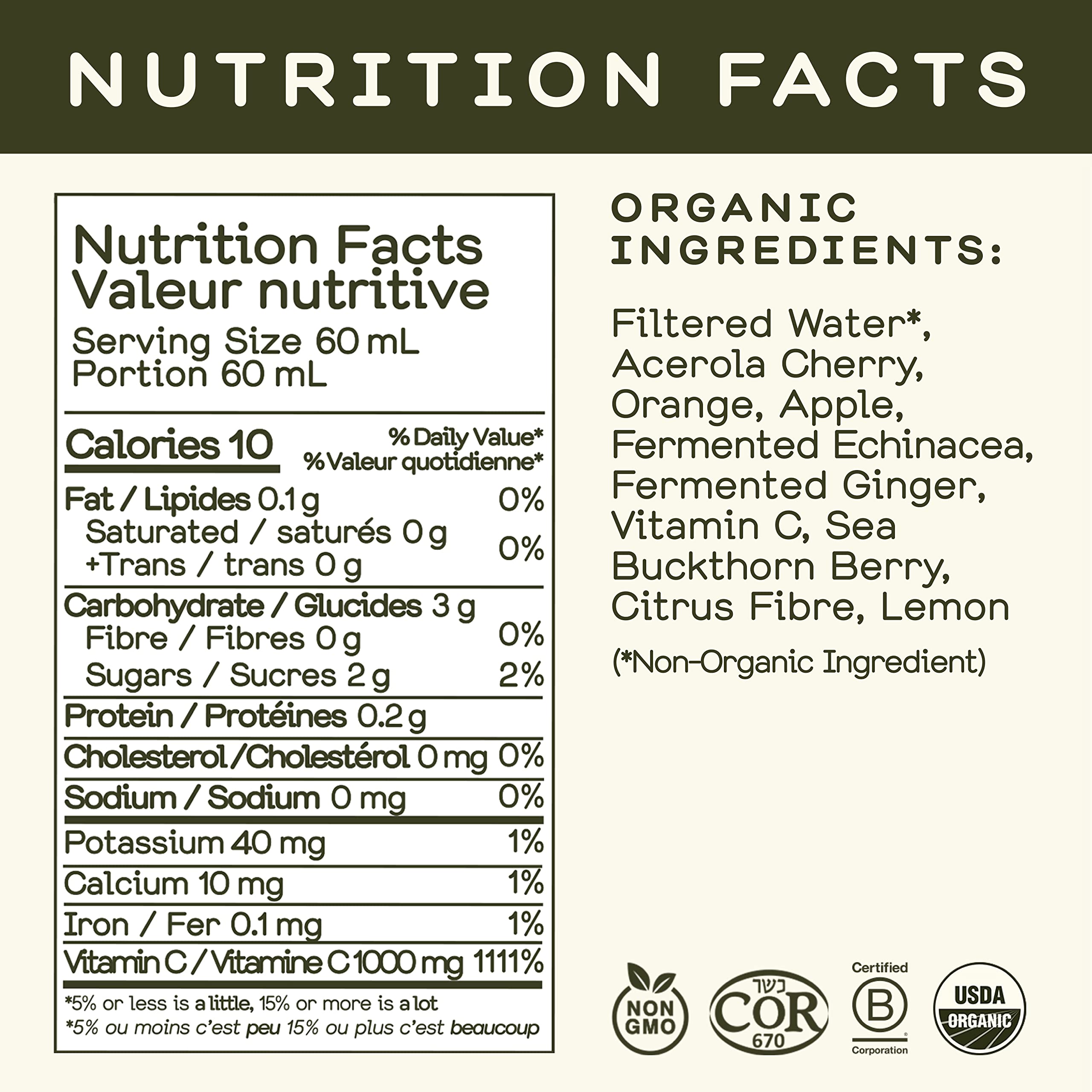 Greenhouse Juice Co fruit fusion profile with orange and acerola flavor