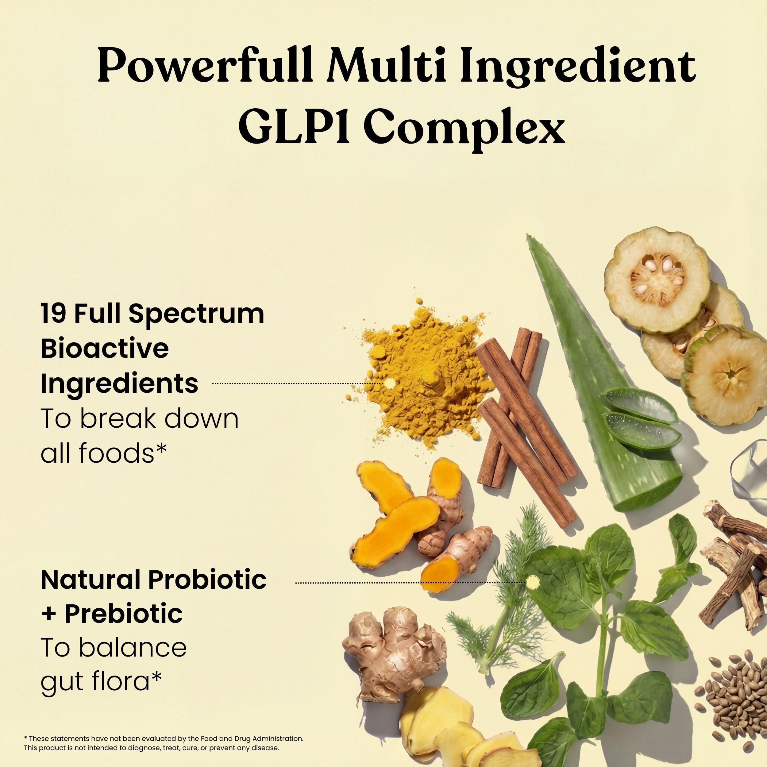 GreenLab GLP-1 ingredients blend with botanicals and inulin.