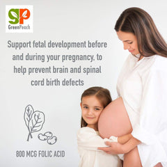 GreenPeach Prenatal Liquid mixed into juice for easy daily use.