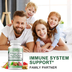 GREENPEOPLE berberine capsules pouring from bottle emphasize fast absorption.