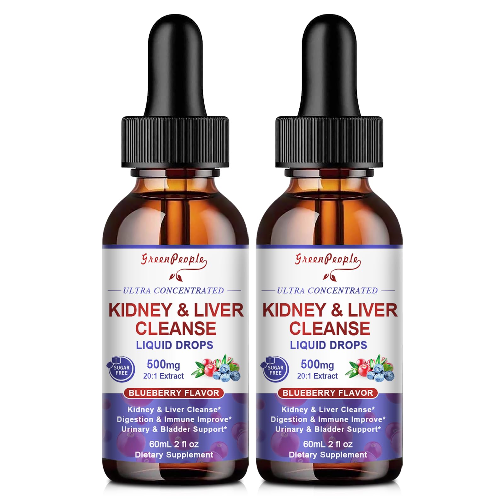 GreenPeople Kidney Cleanse bottle front, compact detox option for daily wellness.