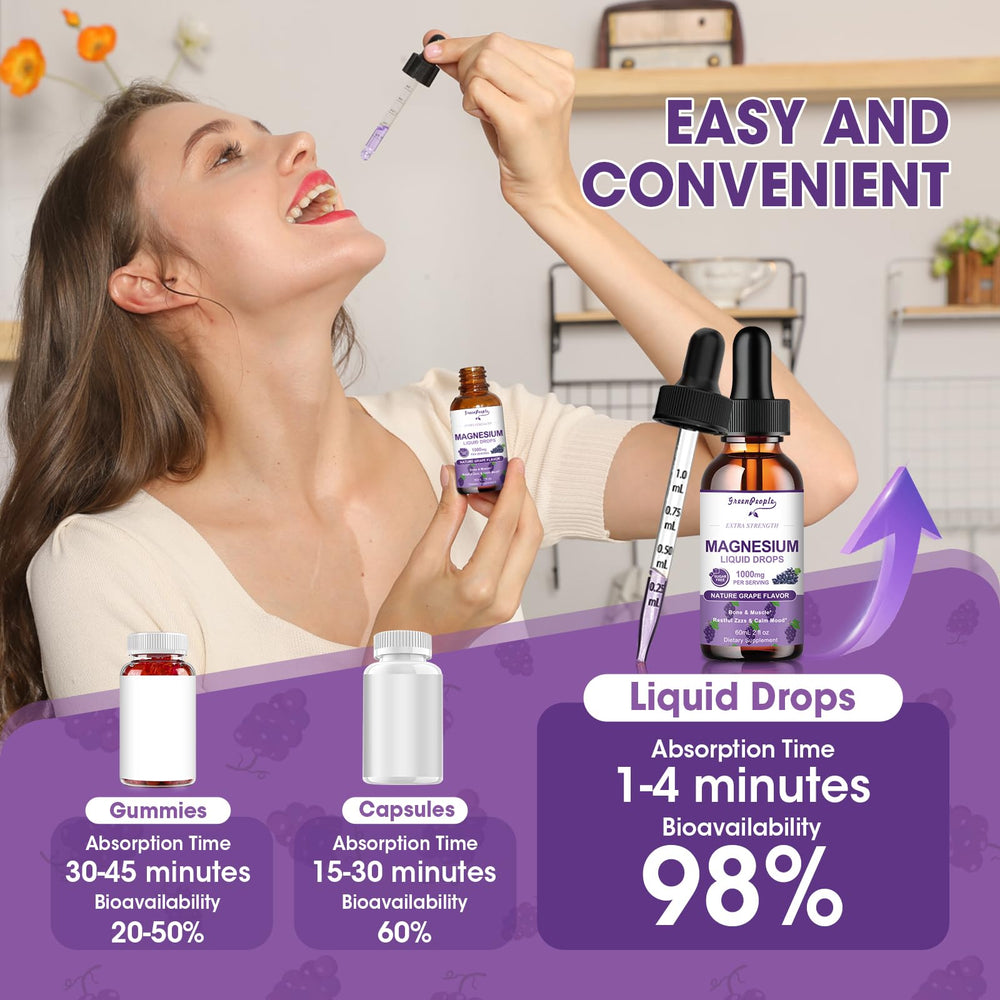 GREENPEOPLE Magnesium D3 K2 relaxation bottle promoting calm evenings and bone-friendly minerals