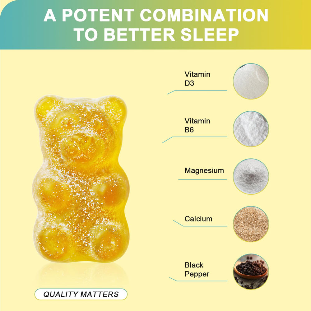 GREENPEOPLE Magnesium Glycinate Gummies lemon flavor close-up highlights tasty sleep-friendly potential