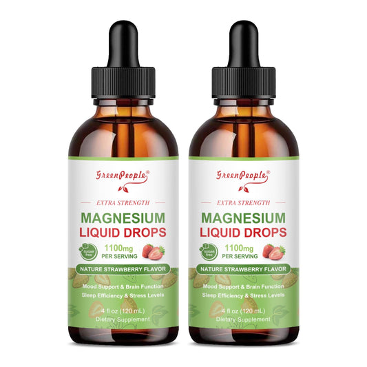 GreenPeople Magnesium Glycinate Liquid Bottle for easy daily supplementation.